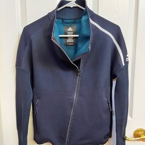 Adidas PrimeKnit activewear jacket dark blue